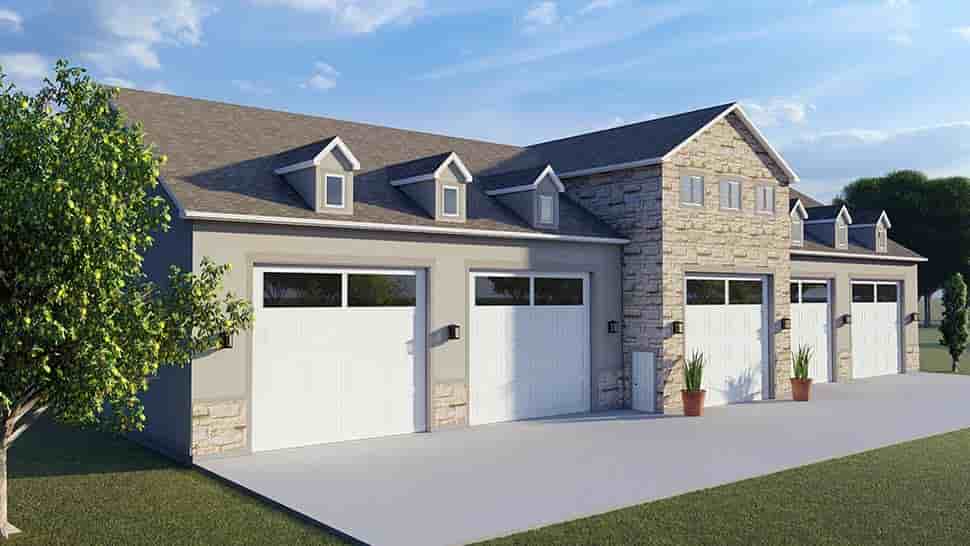Country, Traditional Garage-Living Plan 50595 with 3 Beds, 3 Baths, 5 Car Garage Picture 3