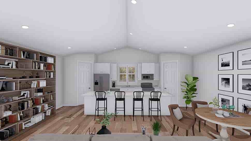 Barndominium, Country, Farmhouse, New American Garage-Living Plan 50596 with 2 Beds, 3 Baths, 2 Car Garage Picture 10