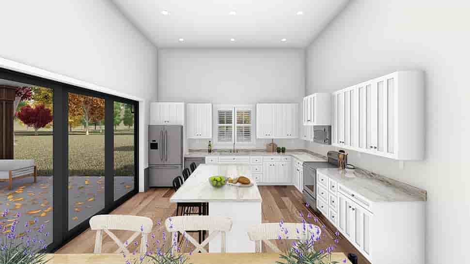 Barndominium, Country, Farmhouse, New American Garage-Living Plan 50596 with 2 Beds, 3 Baths, 2 Car Garage Picture 7