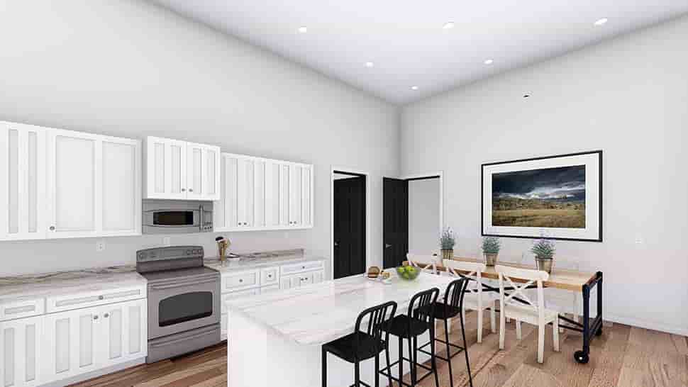 Barndominium, Country, Farmhouse, New American Garage-Living Plan 50596 with 2 Beds, 3 Baths, 2 Car Garage Picture 8