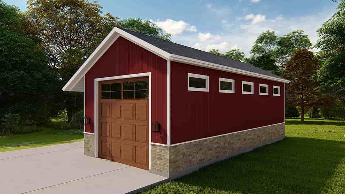 Country, Traditional 1 Car Garage Plan 50597, RV Storage Picture 1