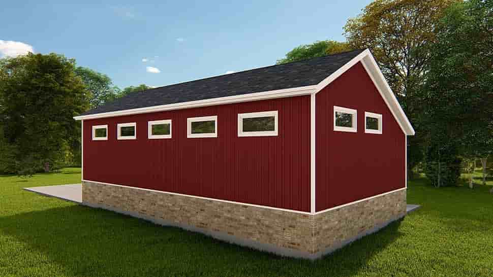 Country, Traditional 1 Car Garage Plan 50597, RV Storage Picture 4