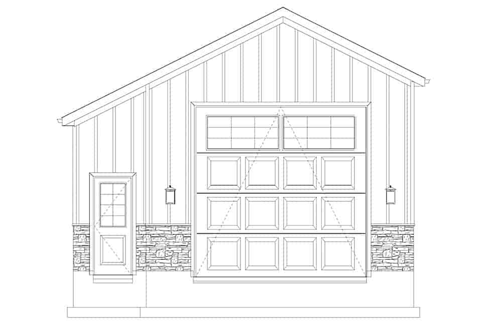 Country, Traditional 1 Car Garage Plan 50597, RV Storage Picture 6