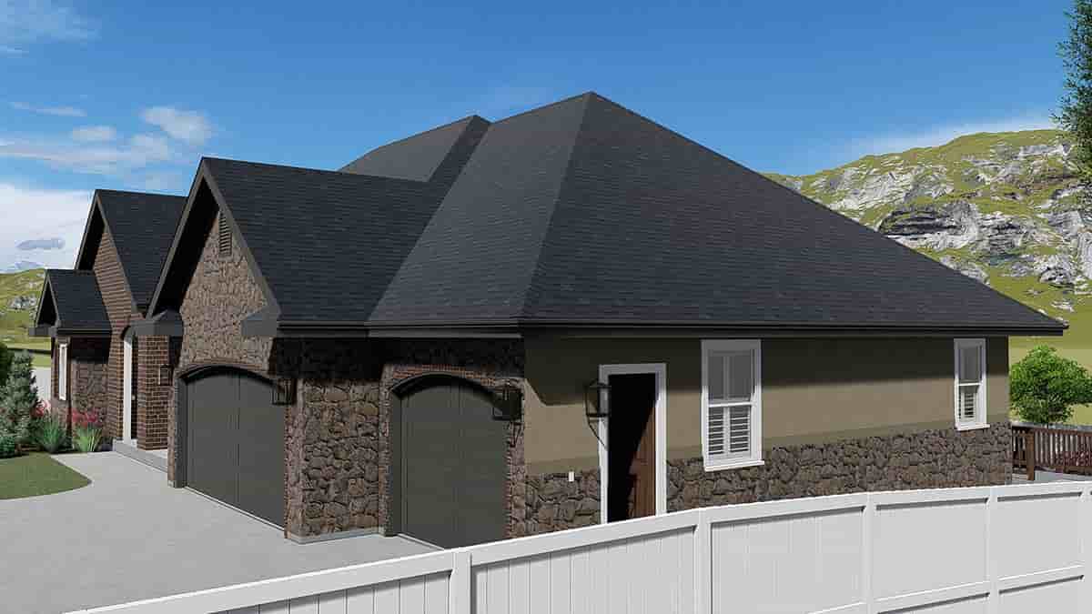 Ranch, Traditional House Plan 50599 with 4 Beds, 3 Baths, 3 Car Garage Picture 1