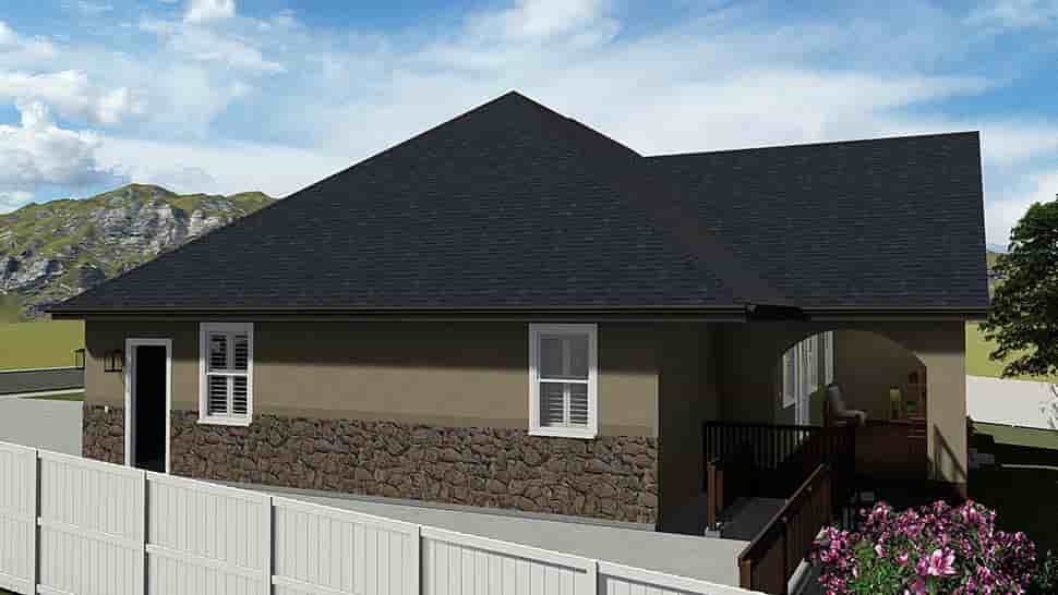 Ranch, Traditional House Plan 50599 with 4 Beds, 3 Baths, 3 Car Garage Picture 4