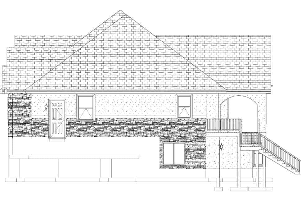 Ranch, Traditional House Plan 50599 with 4 Beds, 3 Baths, 3 Car Garage Picture 52