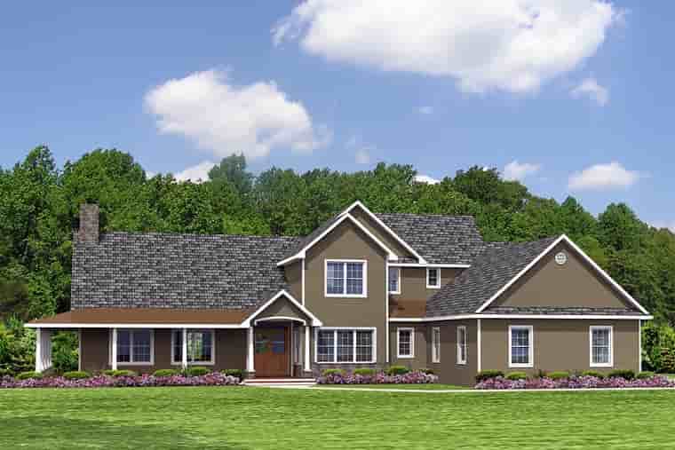 Colonial, Cottage, Country, Craftsman, Farmhouse, Ranch, Southern, Traditional House Plan 50609 with 4 Beds, 3 Baths, 2 Car Garage Picture 1