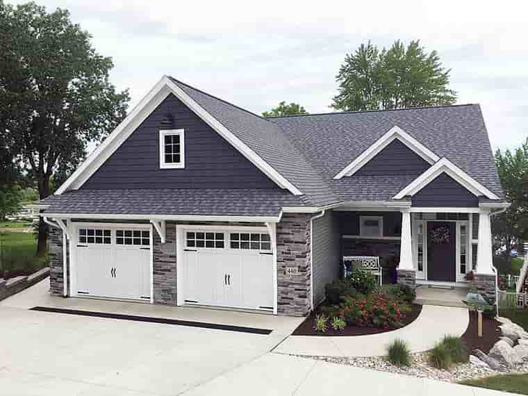 Cottage, Craftsman, Traditional House Plan 50777 with 4 Beds, 3 Baths, 2 Car Garage Picture 1