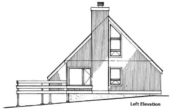 A-Frame House Plan 51028 with 2 Beds, 2 Baths Picture 3