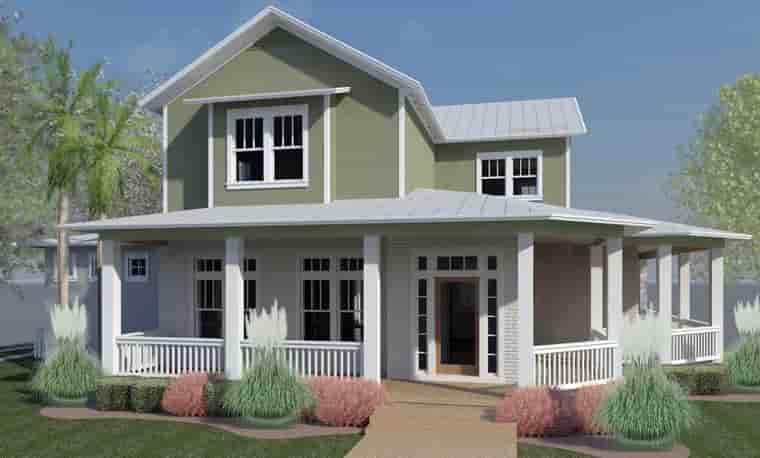Coastal, Cottage, Country, Farmhouse, Florida, Southern, Traditional House Plan 51210 with 3 Beds, 3 Baths, 2 Car Garage Picture 1