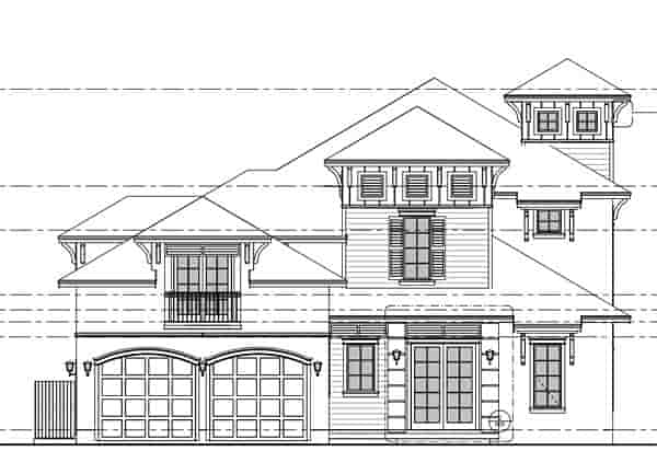 Coastal, Florida, Southern House Plan 51224 with 3 Beds, 5 Baths, 2 Car Garage Picture 1