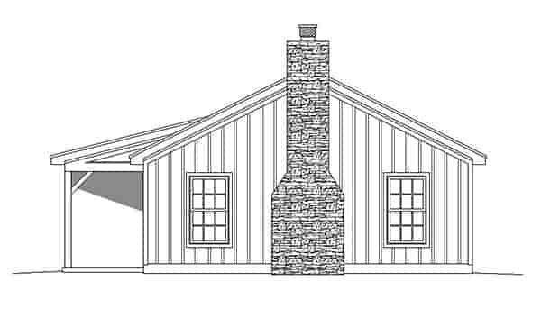 Cabin, Ranch House Plan 51429 with 2 Beds, 1 Baths Picture 1