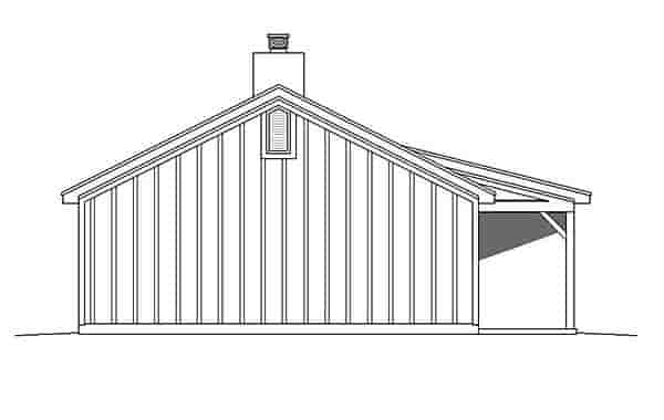 Cabin, Ranch House Plan 51429 with 2 Beds, 1 Baths Picture 2