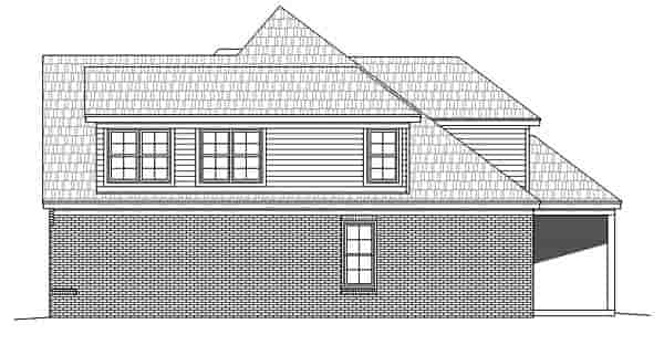 European House Plan 51461 with 4 Beds, 3 Baths, 2 Car Garage Picture 2