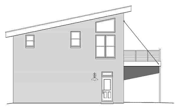 Contemporary, Modern Garage-Living Plan 51479 with 1 Beds, 1 Baths, 2 Car Garage Picture 1