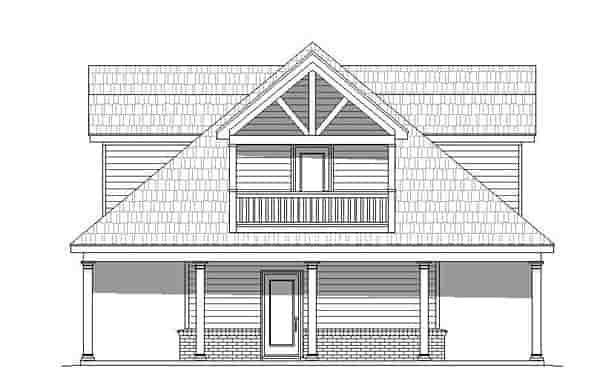 Country, Southern, Traditional House Plan 51511 with 1 Beds, 2 Baths Picture 1