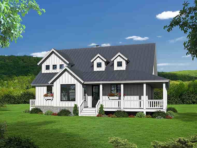 Cabin, Country, Southern, Traditional House Plan 51542 with 3 Beds, 3 Baths Picture 1