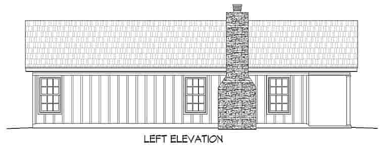 Cabin, Country, Southern House Plan 51574 with 2 Beds, 1 Baths Picture 1