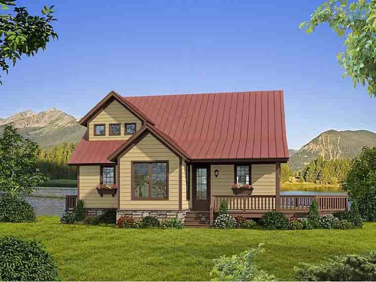 Cabin, Cottage, Country, Southern House Plan 51583 with 3 Beds, 3 Baths Picture 3