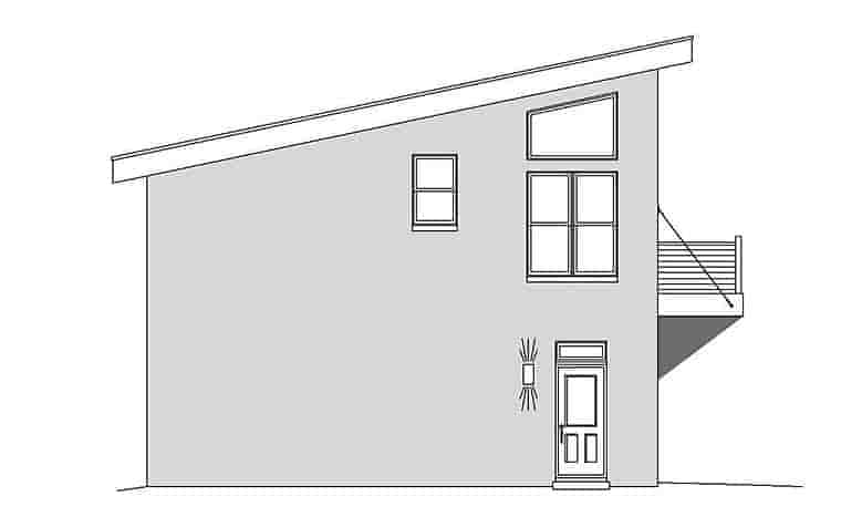 Coastal, Contemporary, Modern Garage-Living Plan 51589 with 1 Beds, 2 Baths, 3 Car Garage Picture 2