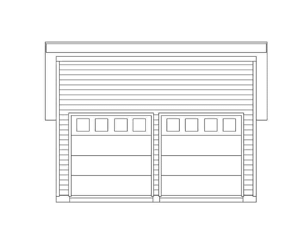 Modern 2 Car Garage Plan 51608 Picture 3