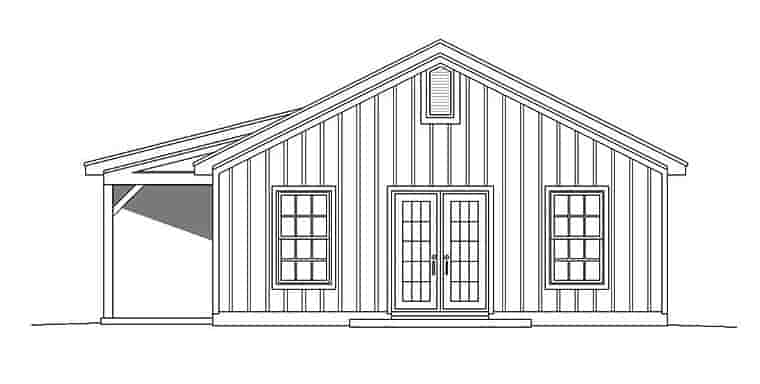 Country, Ranch House Plan 51610 with 2 Beds, 1 Baths Picture 1