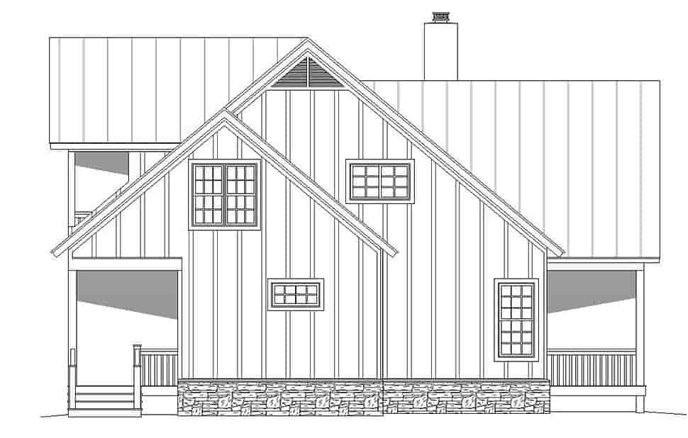 Country, Craftsman, Southern, Traditional House Plan 51619 with 2 Beds, 3 Baths Picture 2
