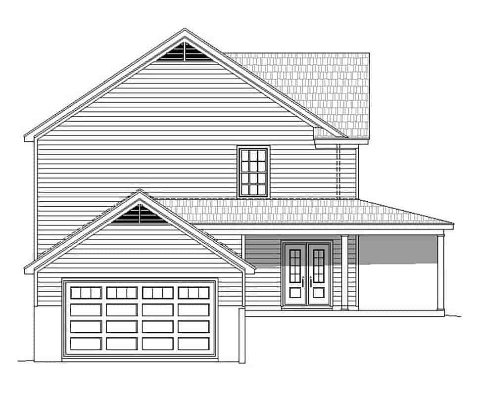 Country, Farmhouse House Plan 51621 with 3 Beds, 3 Baths, 2 Car Garage Picture 2