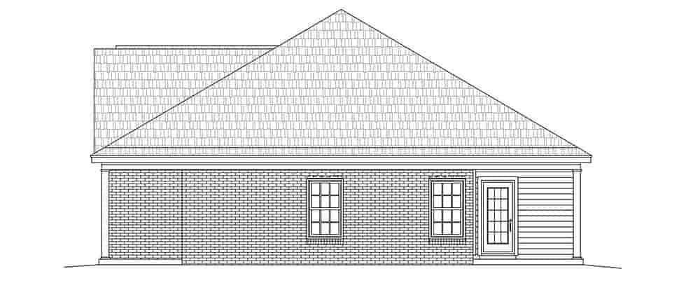 European, Ranch, Southern, Traditional House Plan 51623 with 2 Beds, 2 Baths, 2 Car Garage Picture 1