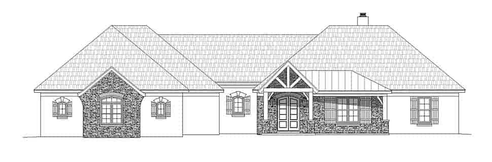 Country, Craftsman, Ranch House Plan 51646 with 3 Beds, 3 Baths, 3 Car Garage Picture 3