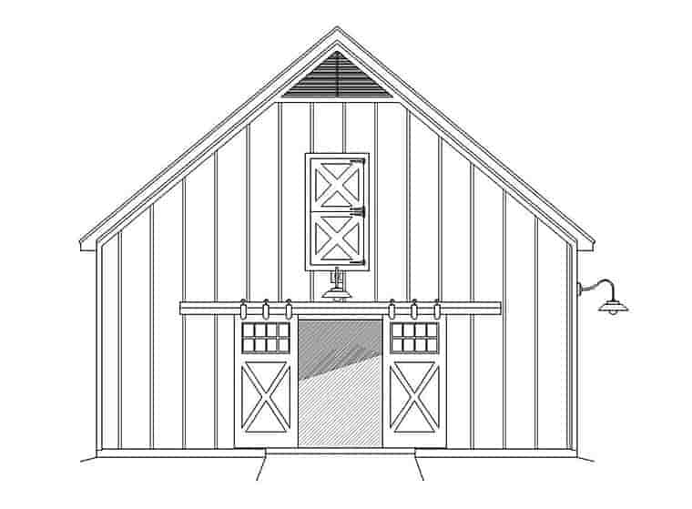 Country, Southern 2 Car Garage Plan 51649 Picture 2