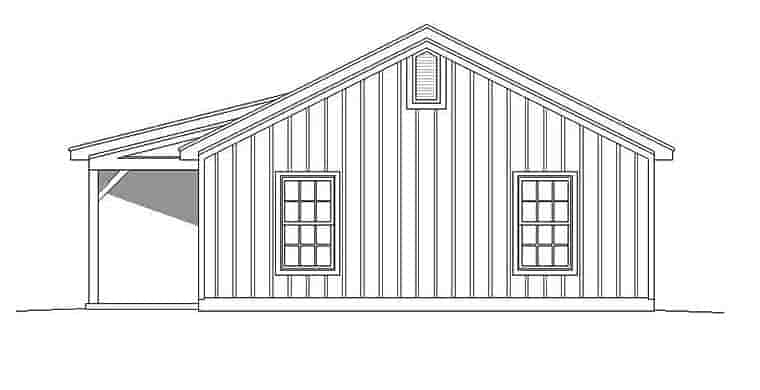 Cabin, Ranch, Southern House Plan 51650 with 2 Beds, 1 Baths Picture 1