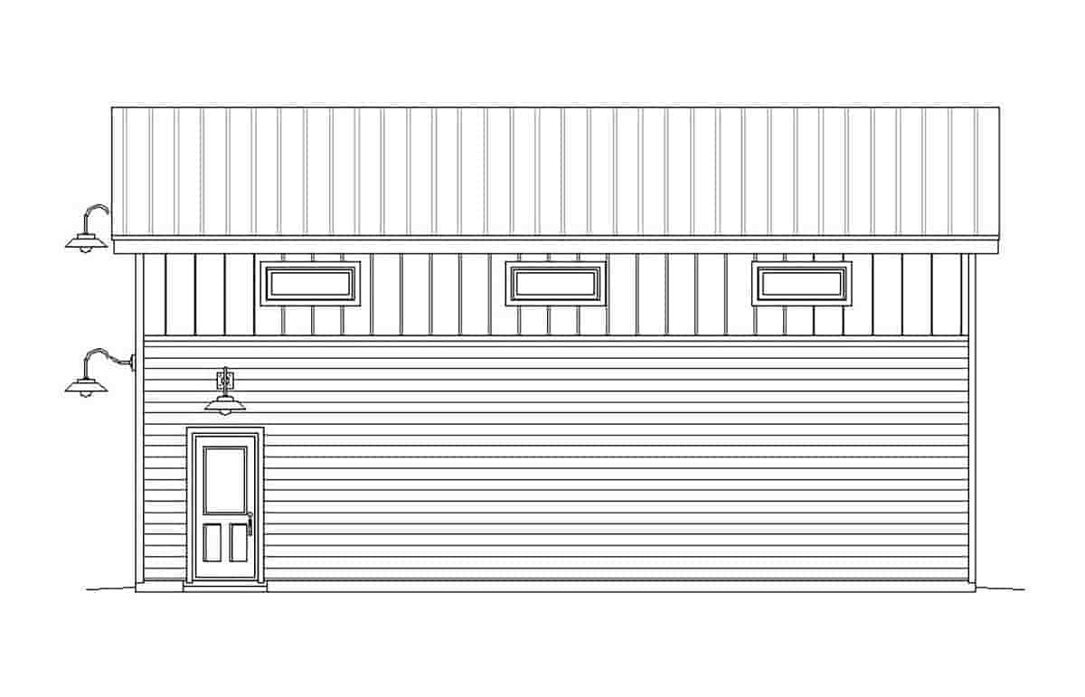 Contemporary, Modern 4 Car Garage Plan 51671, RV Storage Picture 1