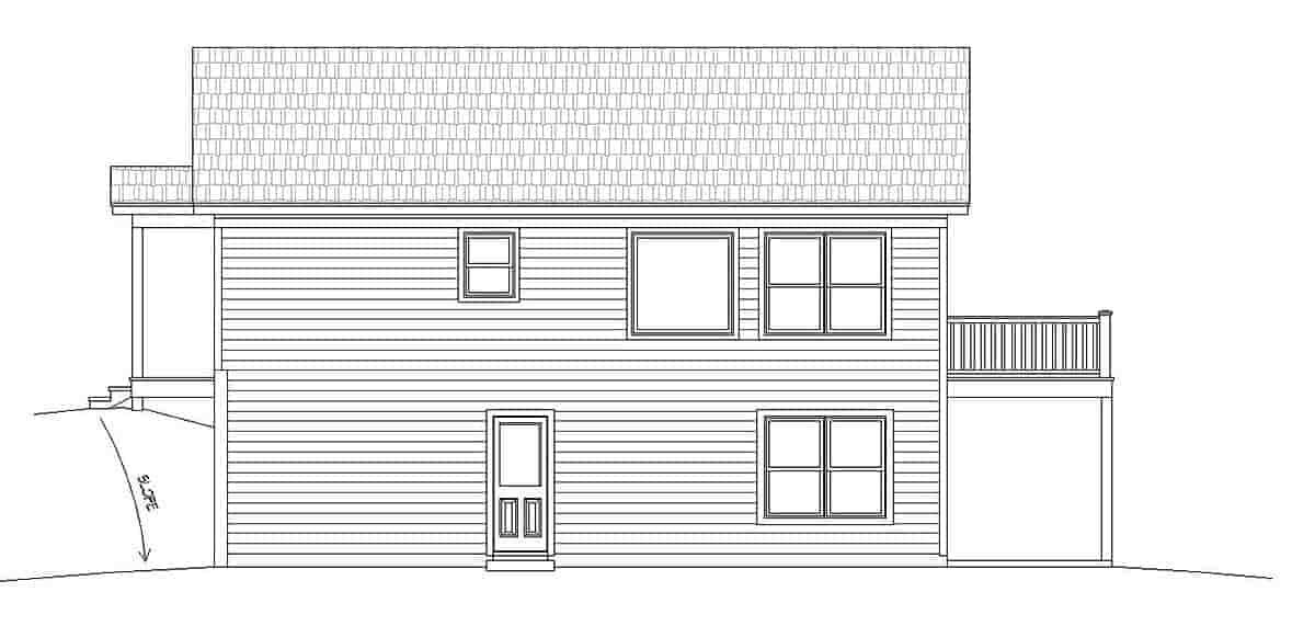 Cape Cod, Country, Farmhouse, Ranch, Saltbox, Traditional House Plan 51676 with 2 Beds, 2 Baths Picture 2