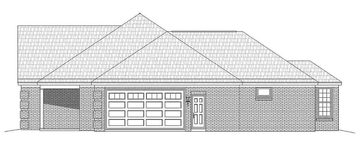 Country, Ranch, Traditional House Plan 51685 with 3 Beds, 3 Baths, 2 Car Garage Picture 1
