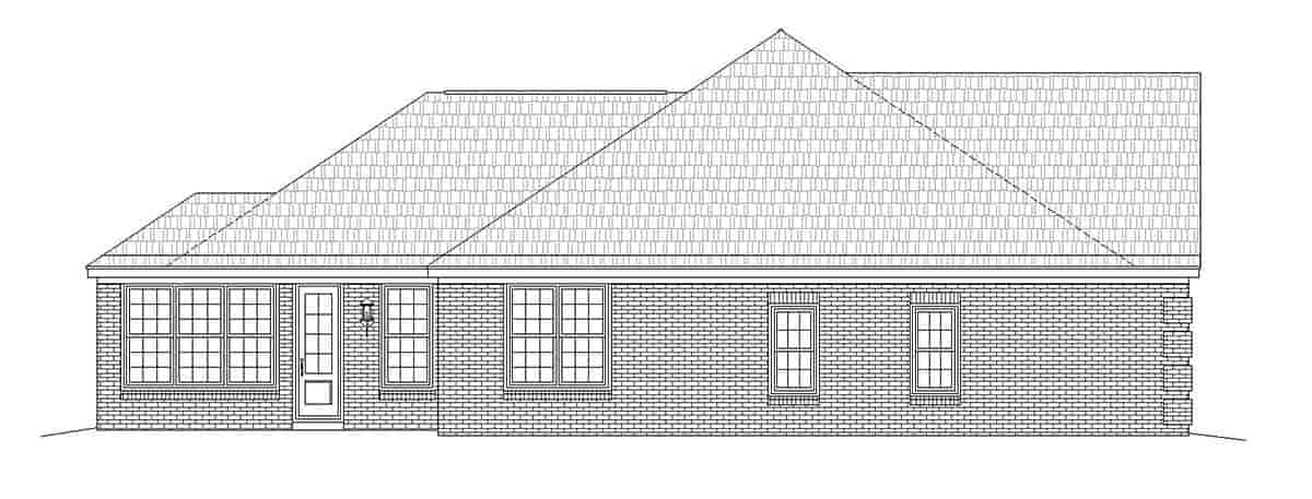 Country, Ranch, Traditional House Plan 51685 with 3 Beds, 3 Baths, 2 Car Garage Picture 2