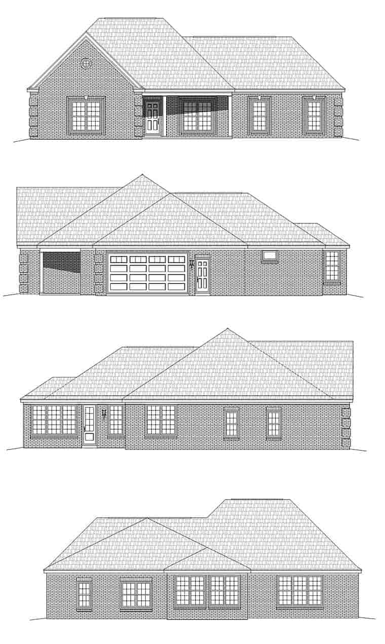 Country, Ranch, Traditional House Plan 51685 with 3 Beds, 3 Baths, 2 Car Garage Picture 5