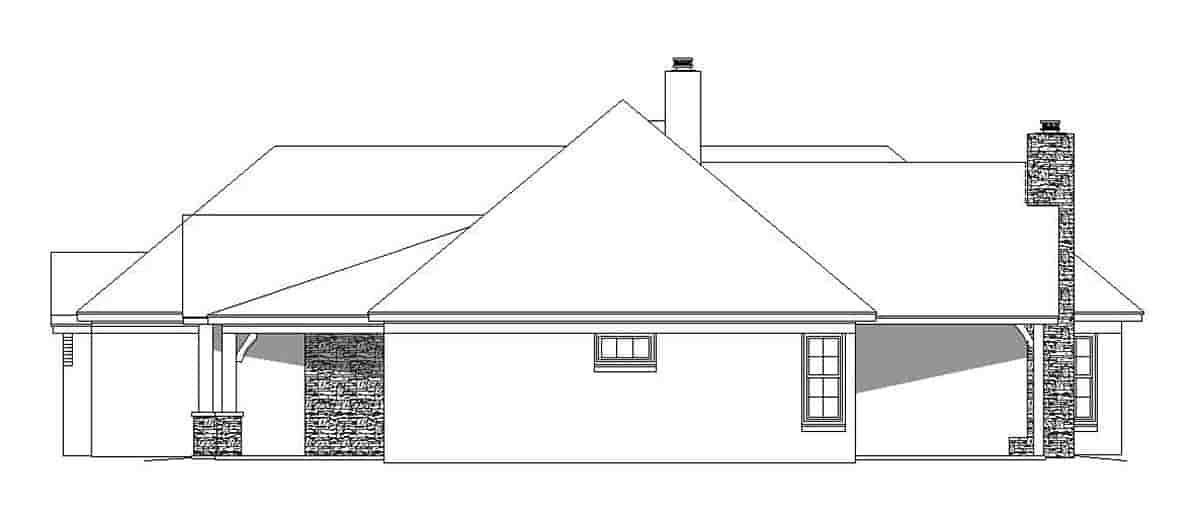 Bungalow, Country, Craftsman, European, French Country, Ranch, Traditional House Plan 51687 with 3 Beds, 3 Baths, 3 Car Garage Picture 1
