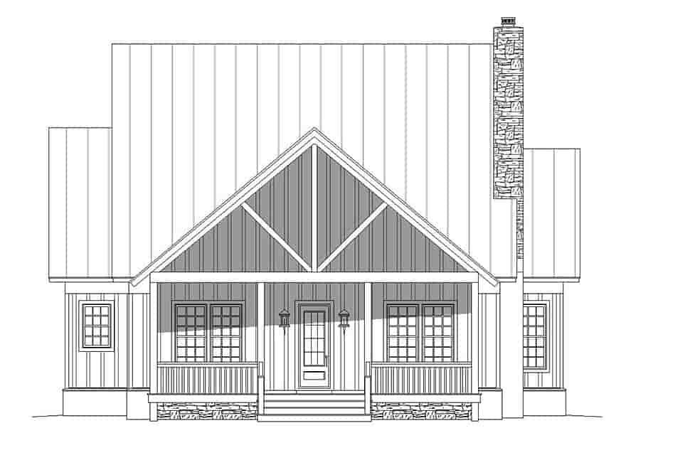 Bungalow, Cottage, Country, Craftsman, Farmhouse, Log, Tudor House Plan 51689 with 3 Beds, 4 Baths Picture 3