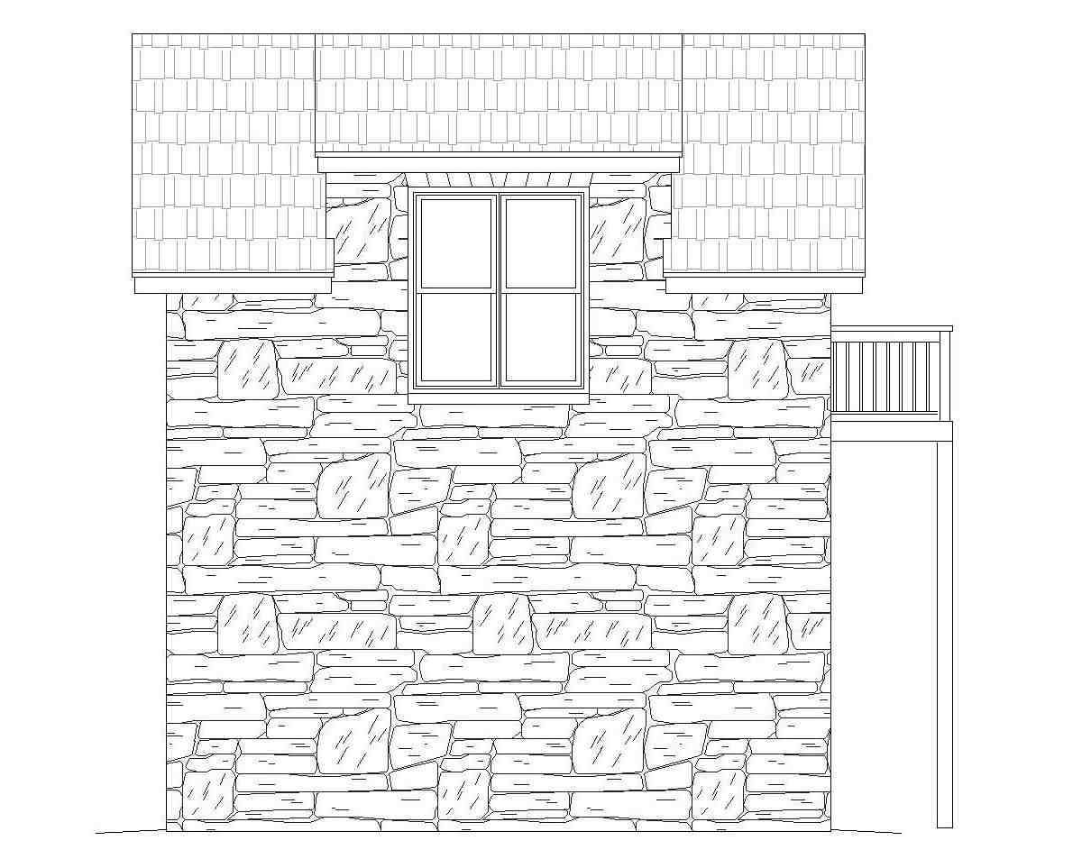 French Country, Traditional 1 Car Garage Plan 51691 Picture 1