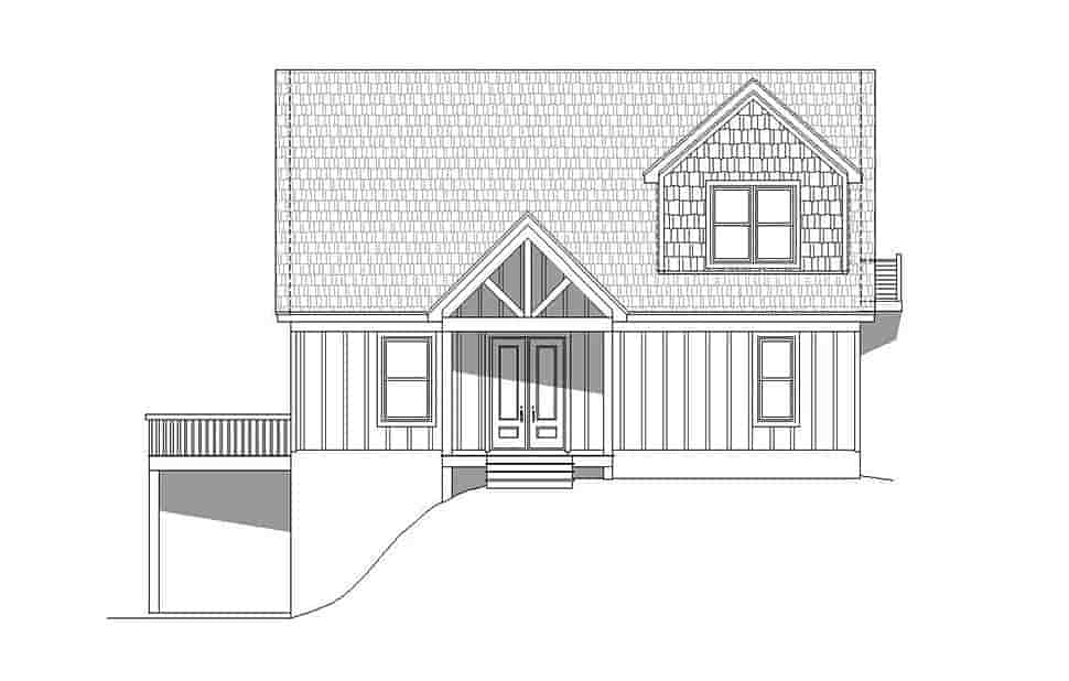 Contemporary, Country, Craftsman House Plan 51696 with 3 Beds, 2 Baths, 2 Car Garage Picture 3