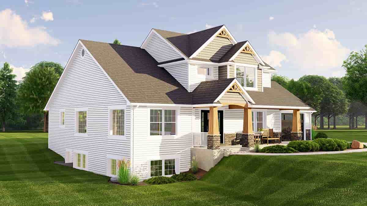 Cottage, Country, Craftsman, Farmhouse House Plan 51856 with 3 Beds, 3 Baths, 2 Car Garage Picture 2