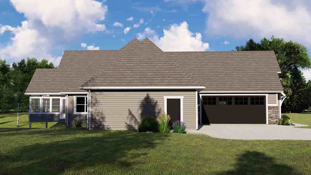 Country, Ranch, Traditional House Plan 51874 with 2 Beds, 3 Baths, 4 Car Garage Picture 2