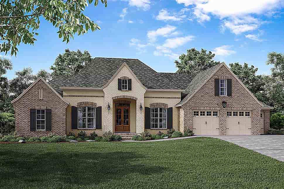 Country, European, French Country House Plan 51951 with 3 Beds, 2 Baths, 2 Car Garage Picture 1