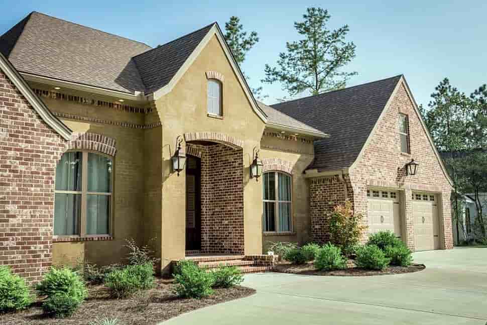 Country, European, French Country House Plan 51951 with 3 Beds, 2 Baths, 2 Car Garage Picture 2