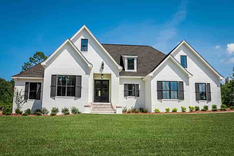 European, French Country House Plan 51967 with 4 Beds, 3 Baths, 2 Car Garage Picture 1