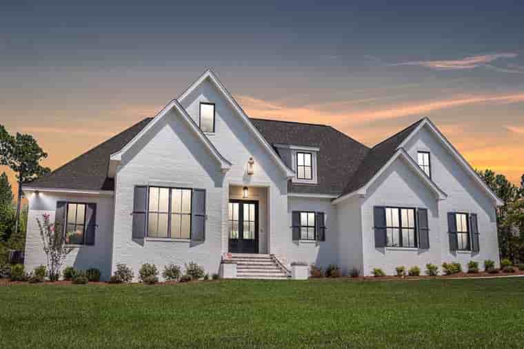 European, French Country House Plan 51967 with 4 Beds, 3 Baths, 2 Car Garage Picture 4