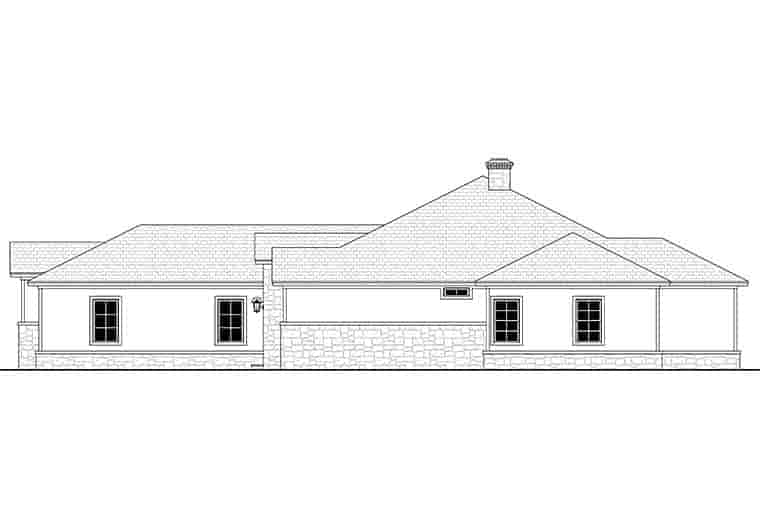 Country, Ranch, Traditional House Plan 51983 with 4 Beds, 4 Baths, 3 Car Garage Picture 1