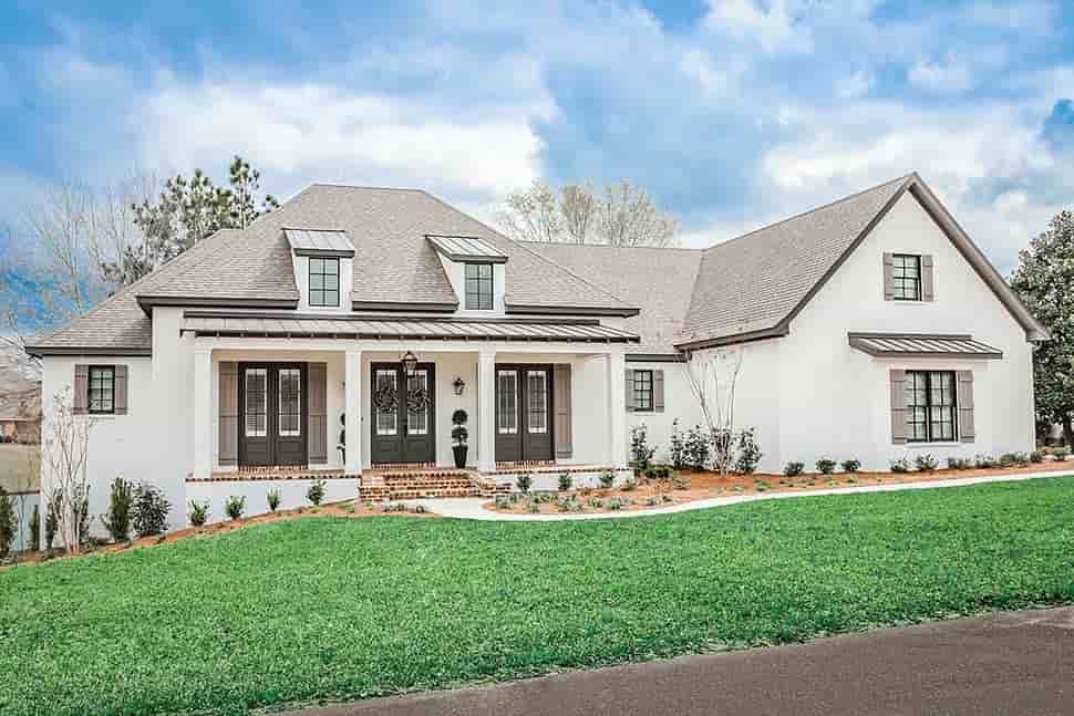 French Country, Southern House Plan 51989 with 3 Beds, 2 Baths, 3 Car Garage Picture 1