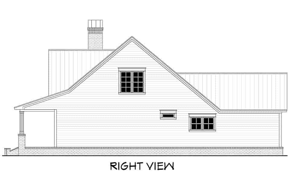 Country, Farmhouse, Traditional House Plan 51994 with 4 Beds, 3 Baths, 2 Car Garage Picture 1